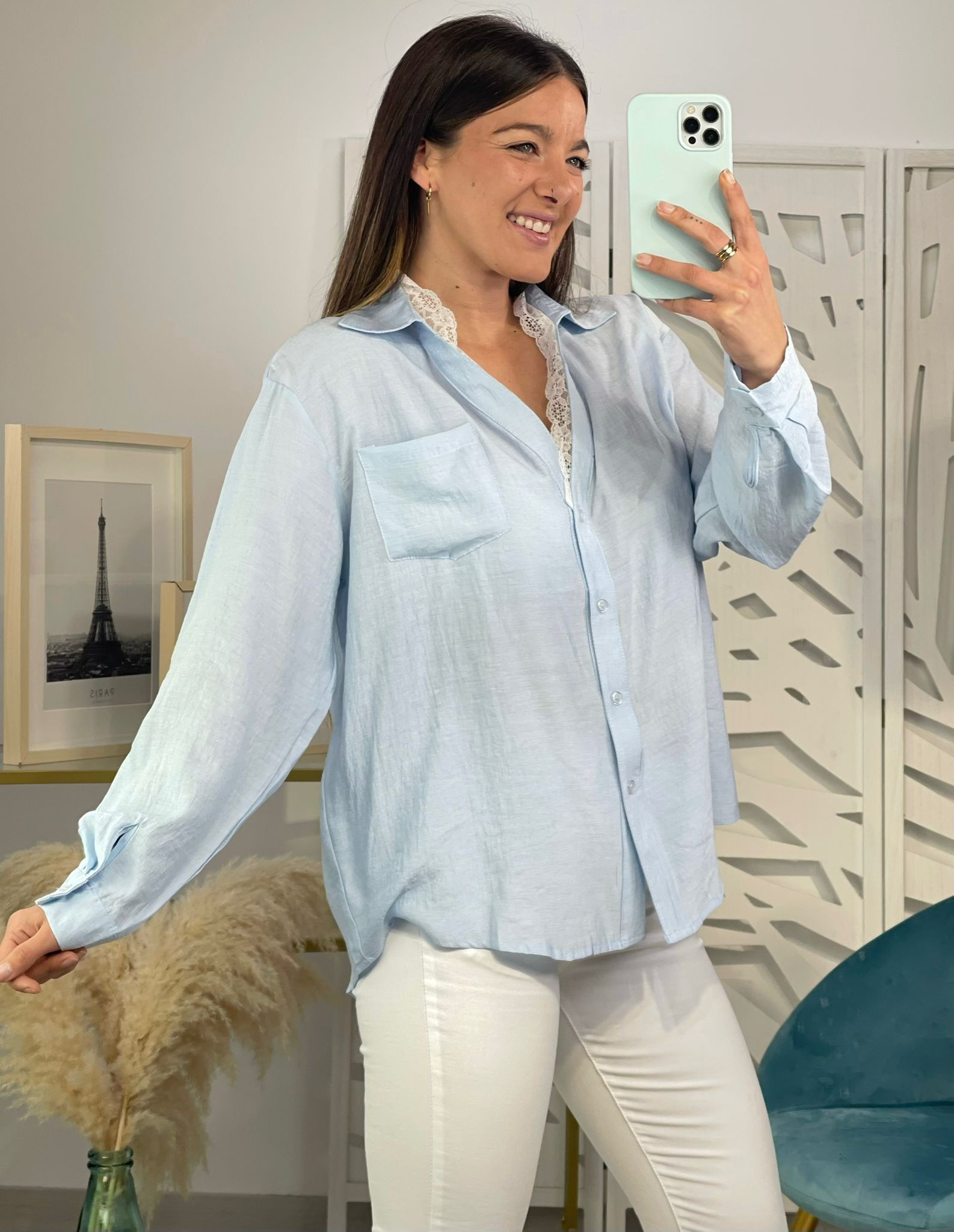 Blusa Cuello Encaje - Imagen 3