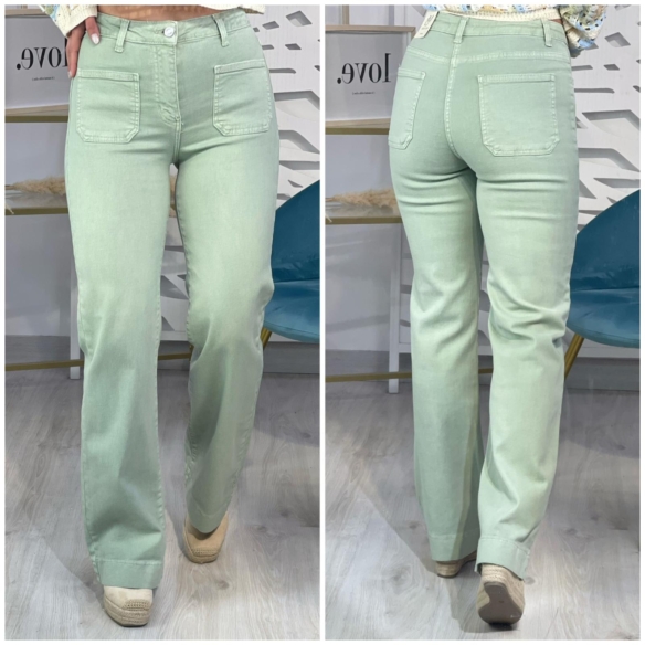 Pantalón Bolsillos Patricia - Turquesa