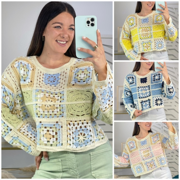Jersey Crochet Colores