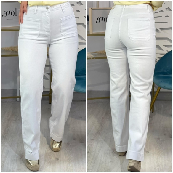 Pantalón Bolsillos Patricia - Blanco