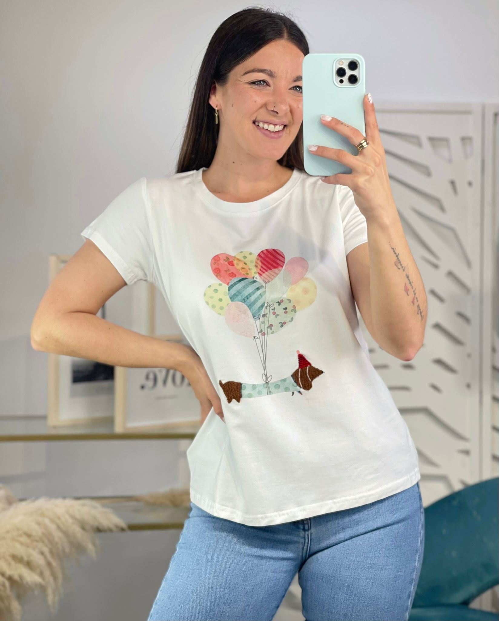 Camiseta Perro Globos - Imagen 2