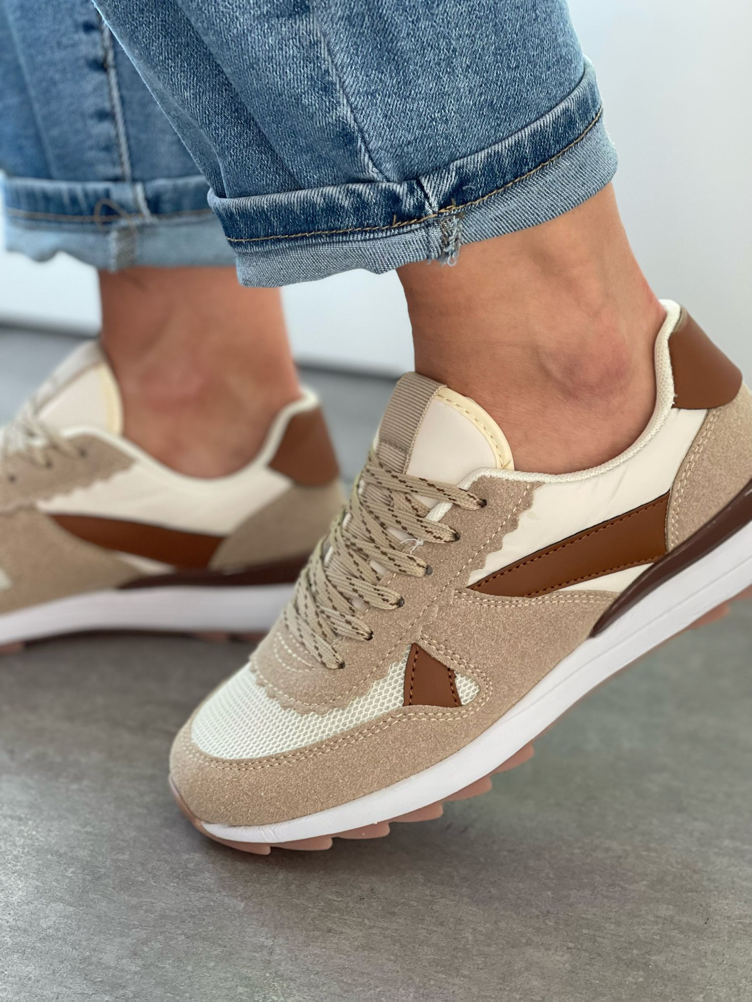 Zapatilla Aurora - Marrón / Beige - Imagen 3