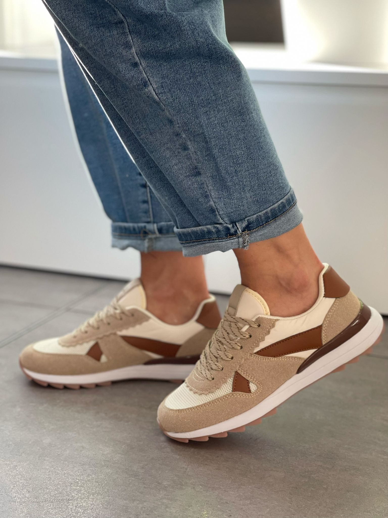 Zapatilla Aurora - Marrón / Beige - Imagen 2