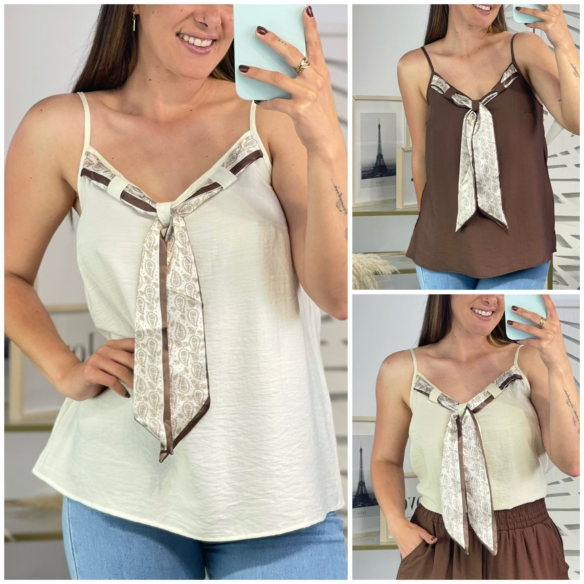 Blusa Tirantes Lazo Escote