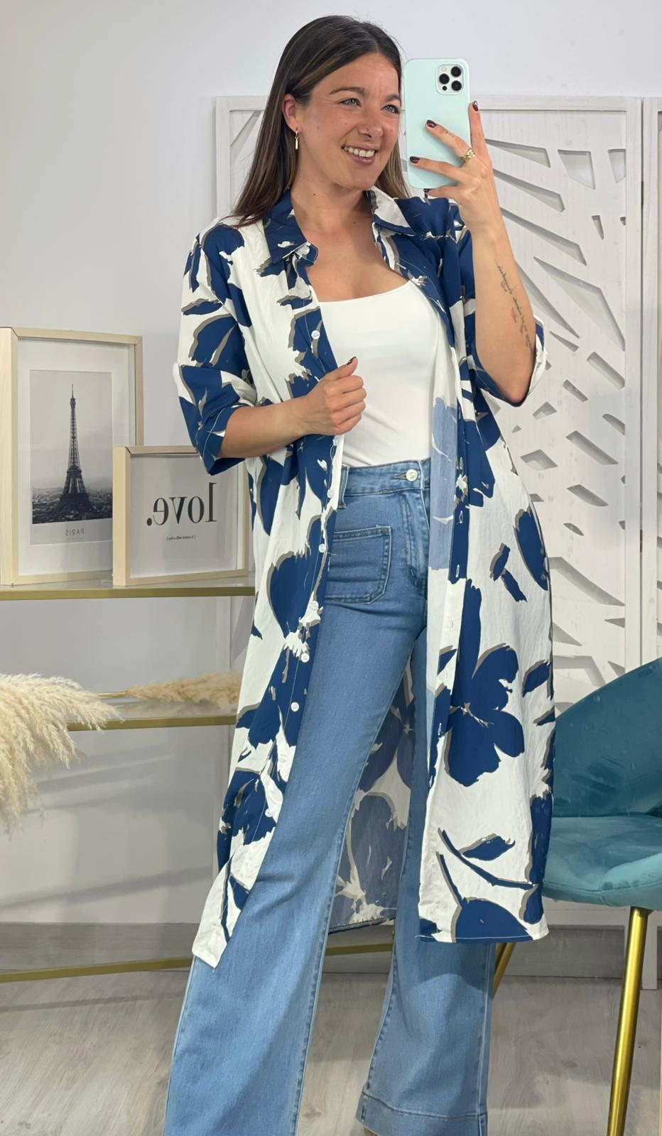 Vestido Camisero Estampado Flores - Imagen 5