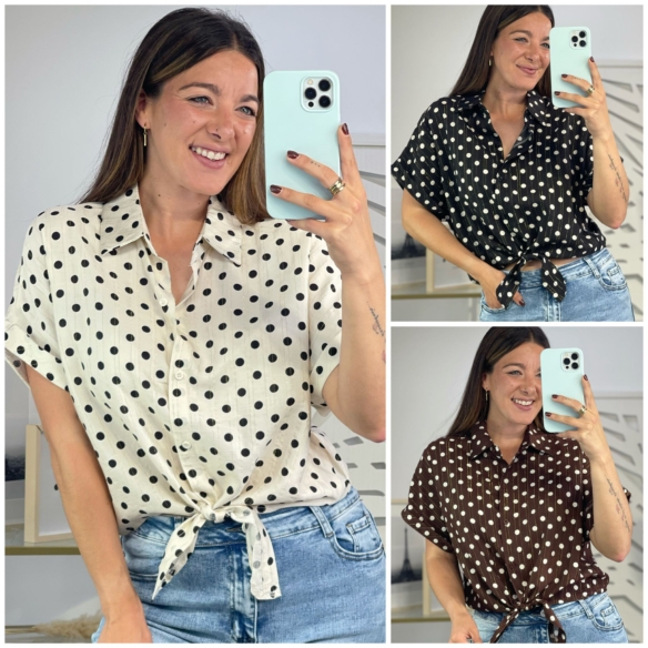 Camisa Lunares Nudo