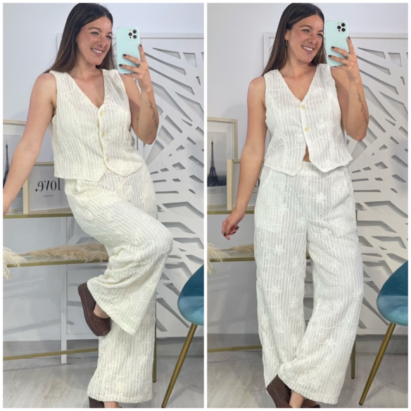 Conjunto Chaleco Crochet