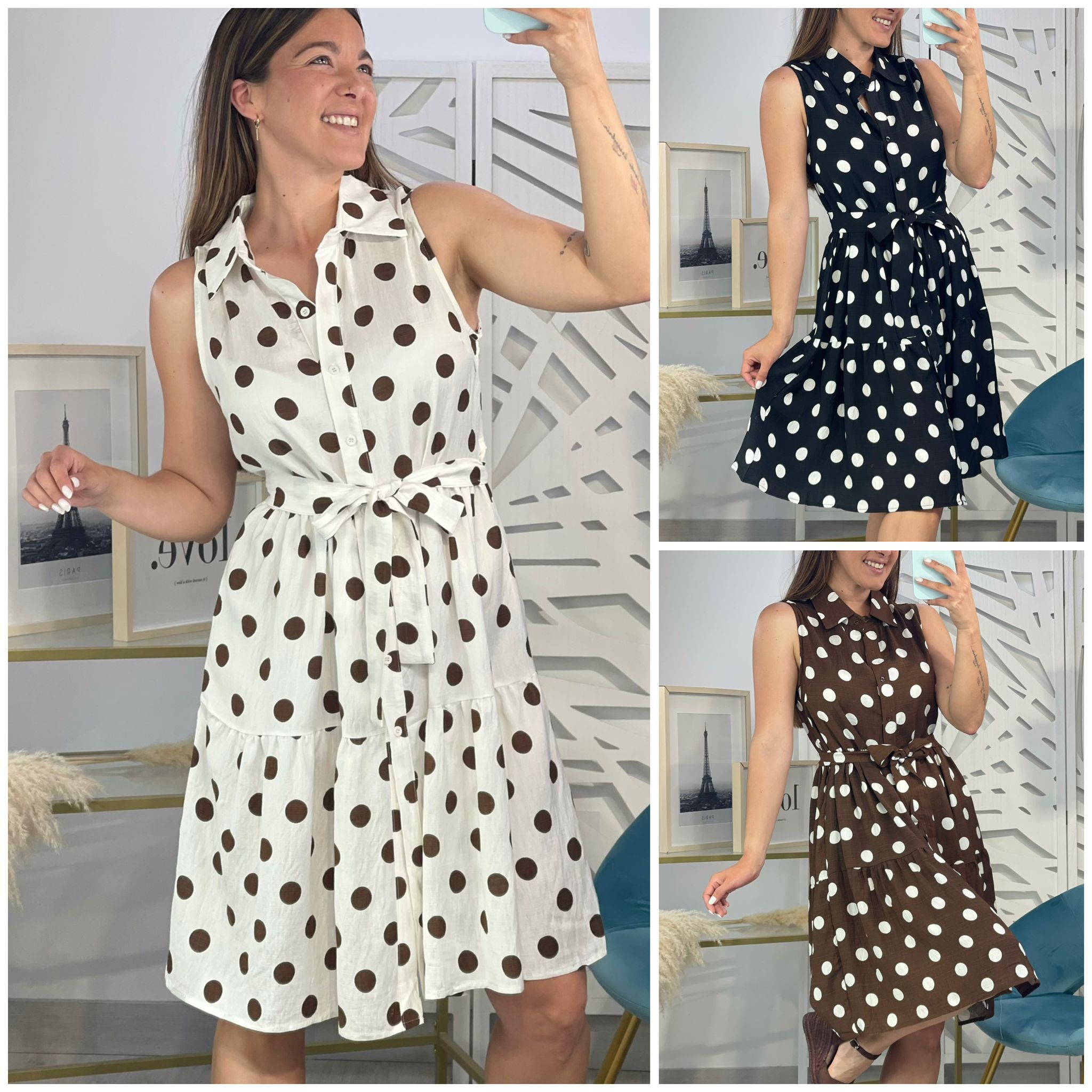 Vestido Lunares Corto