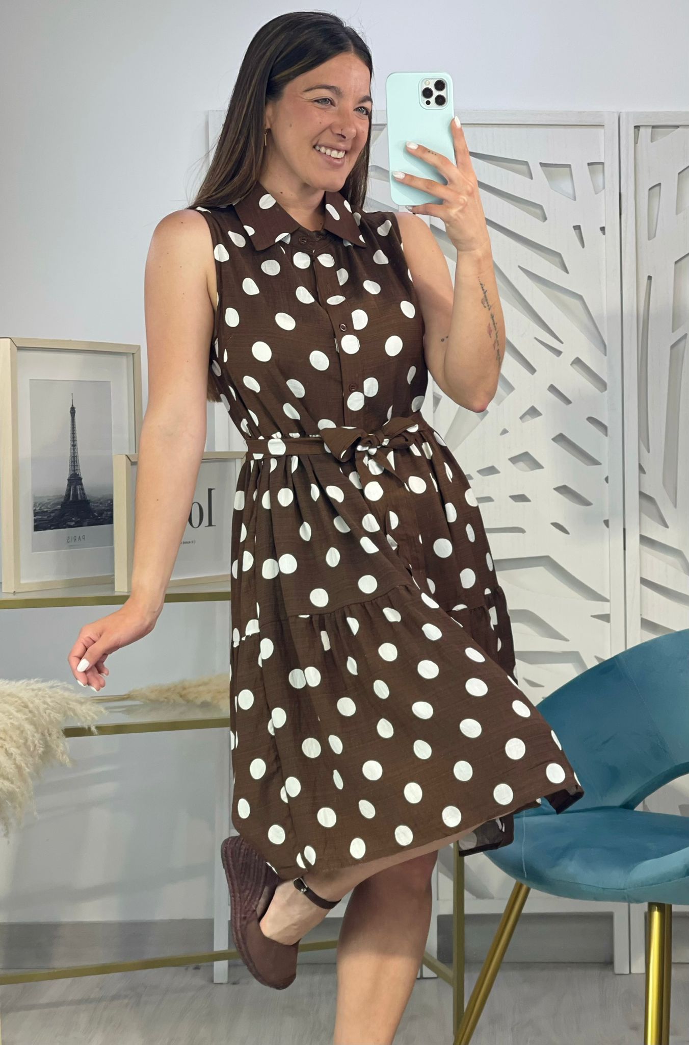 Vestido Lunares Corto - Imagen 5