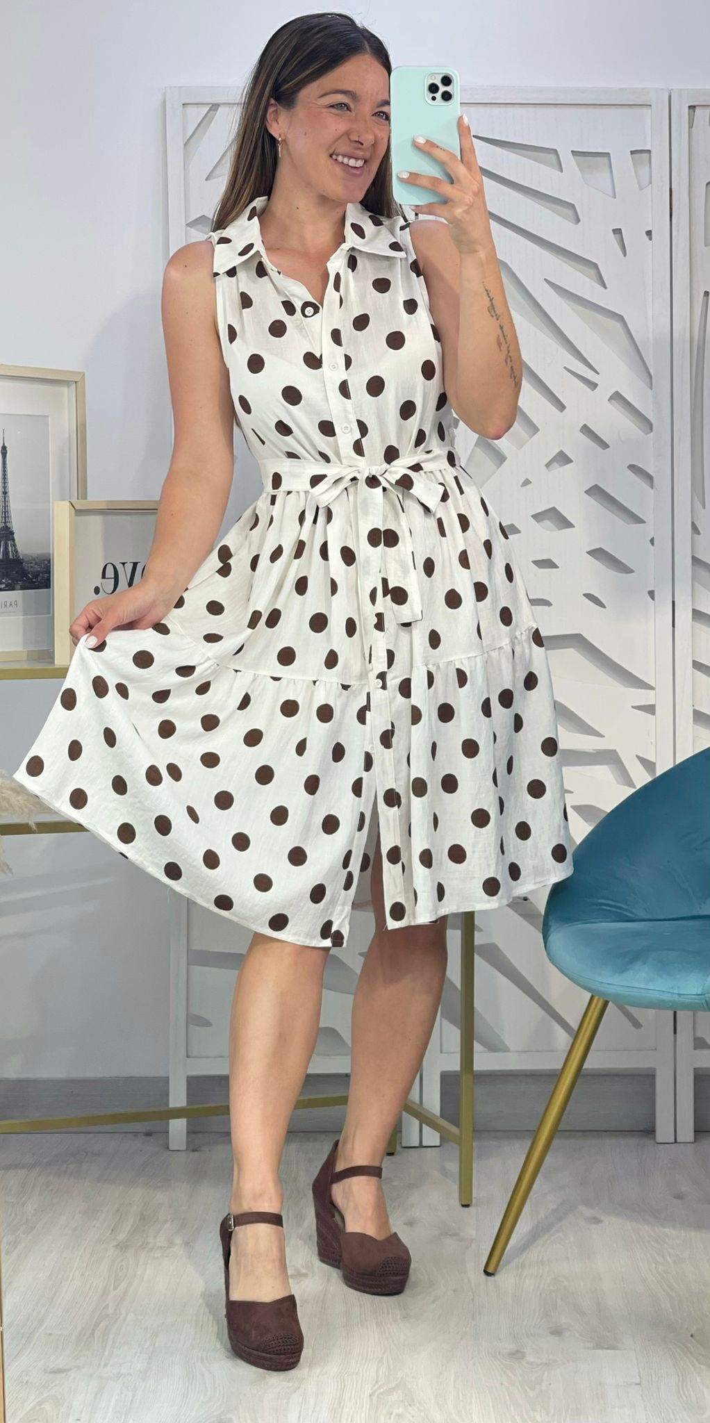 Vestido Lunares Corto - Imagen 6