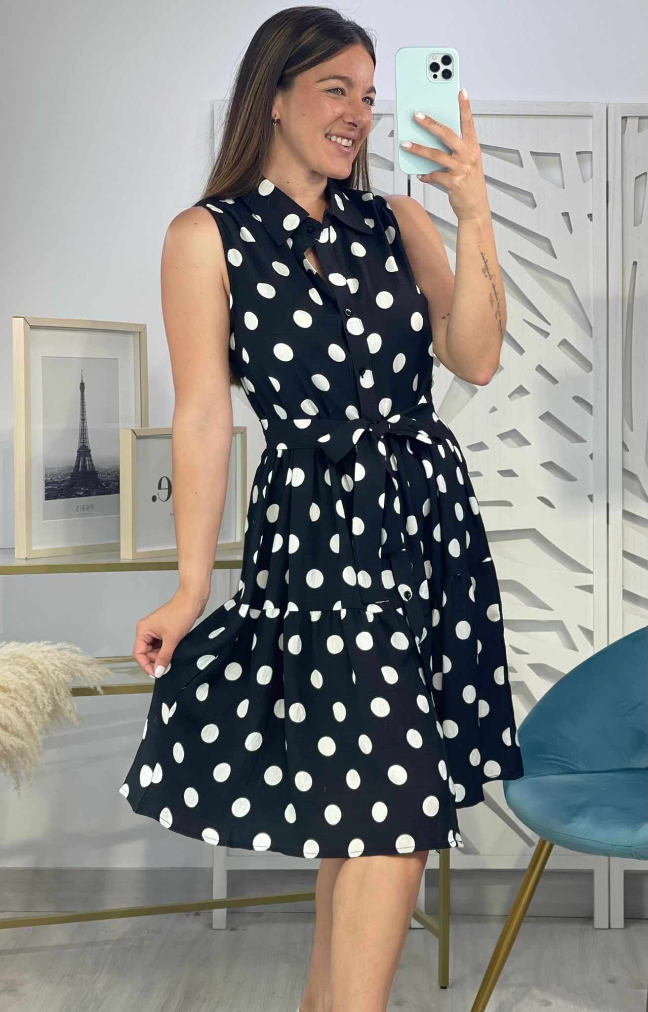 Vestido Lunares Corto - Imagen 3