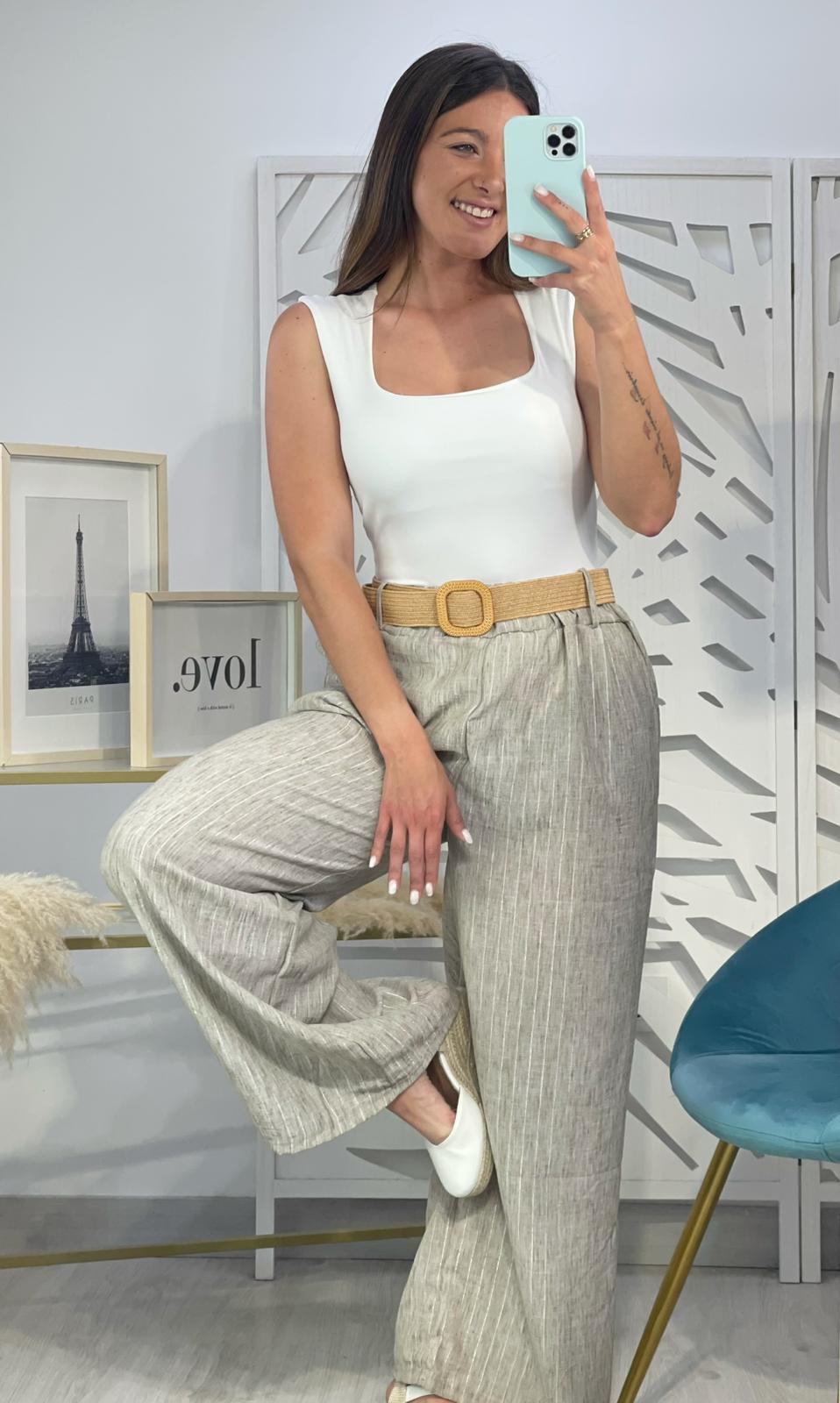 Pantalón Lidia + Cinturón - Imagen 4