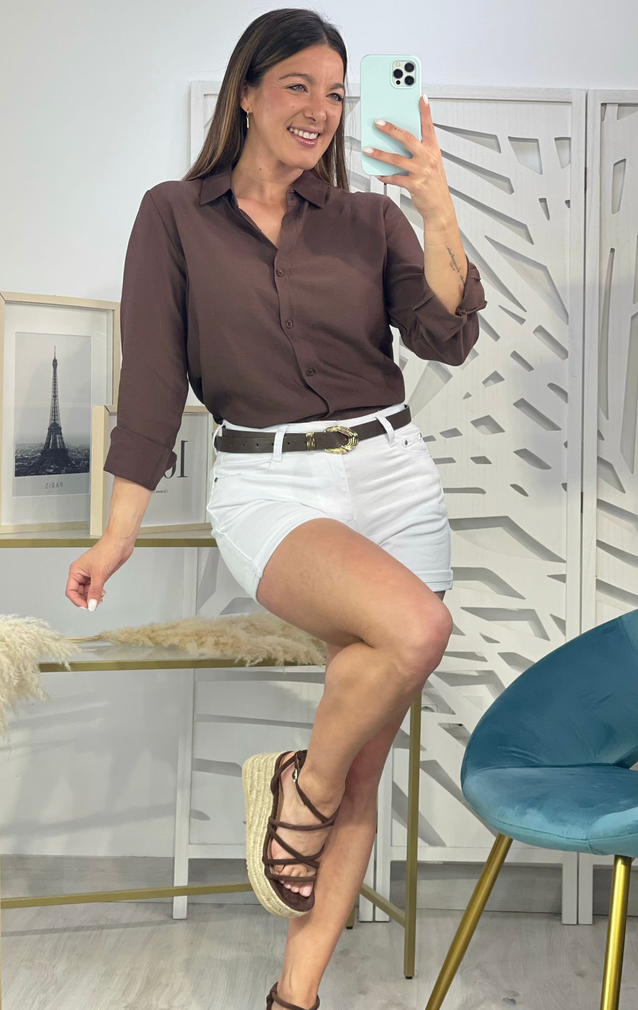 Camisa Básica Marrón - Imagen 2