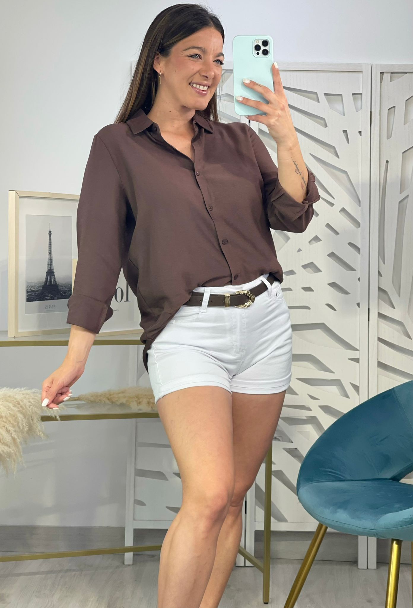 Camisa Básica Marrón - Imagen 3