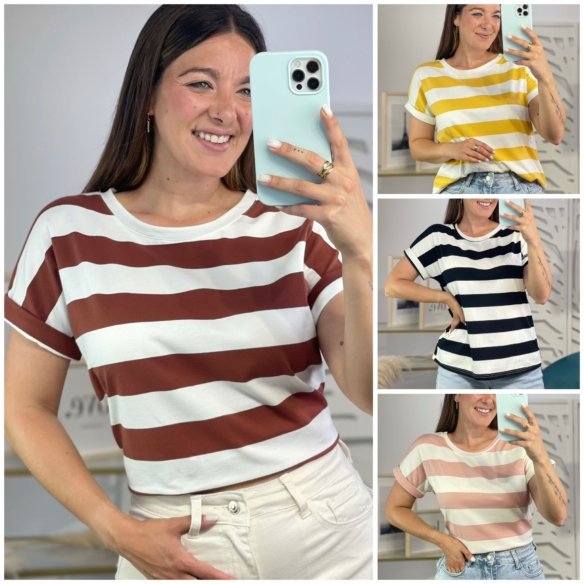 Camiseta Algodón Rayas