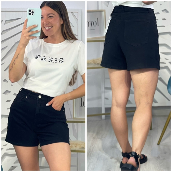 Short Vaquero Vera - Negro