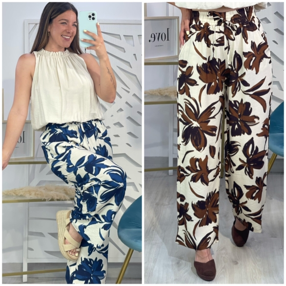 Pantalón Ancho Flores