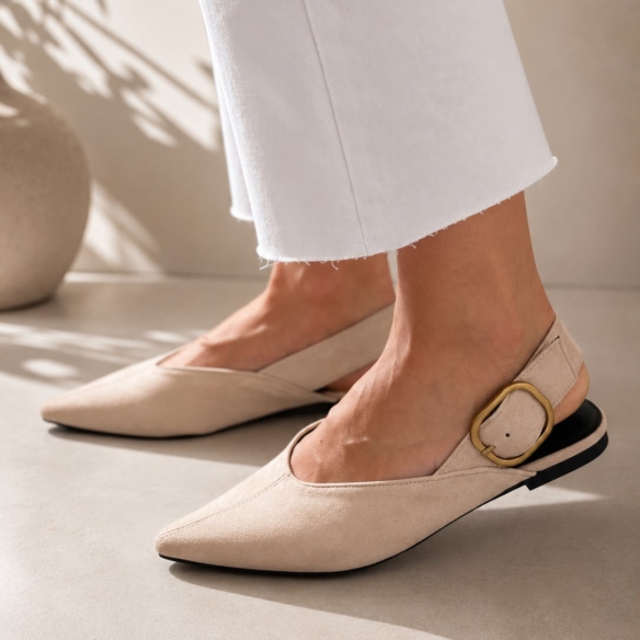 Mule Antelina Destalonada - Beige
