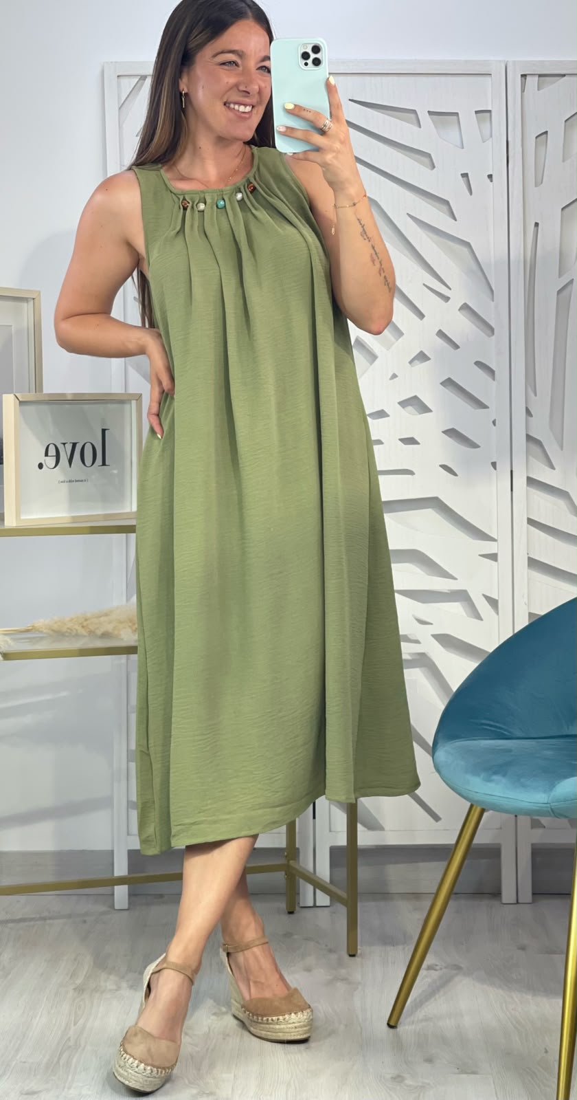 Vestido Detalle Piedras - Imagen 8