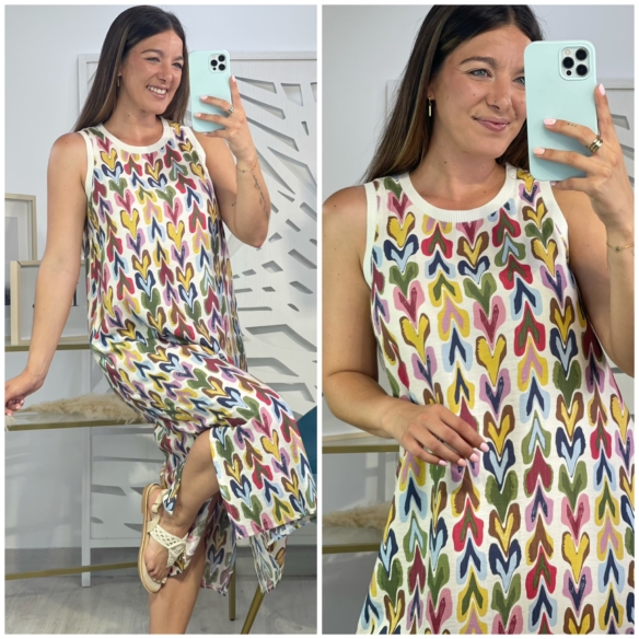Vestido Estampado Corazones