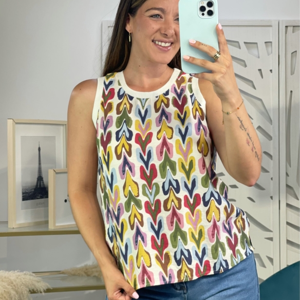 Blusa Estampada Corazones