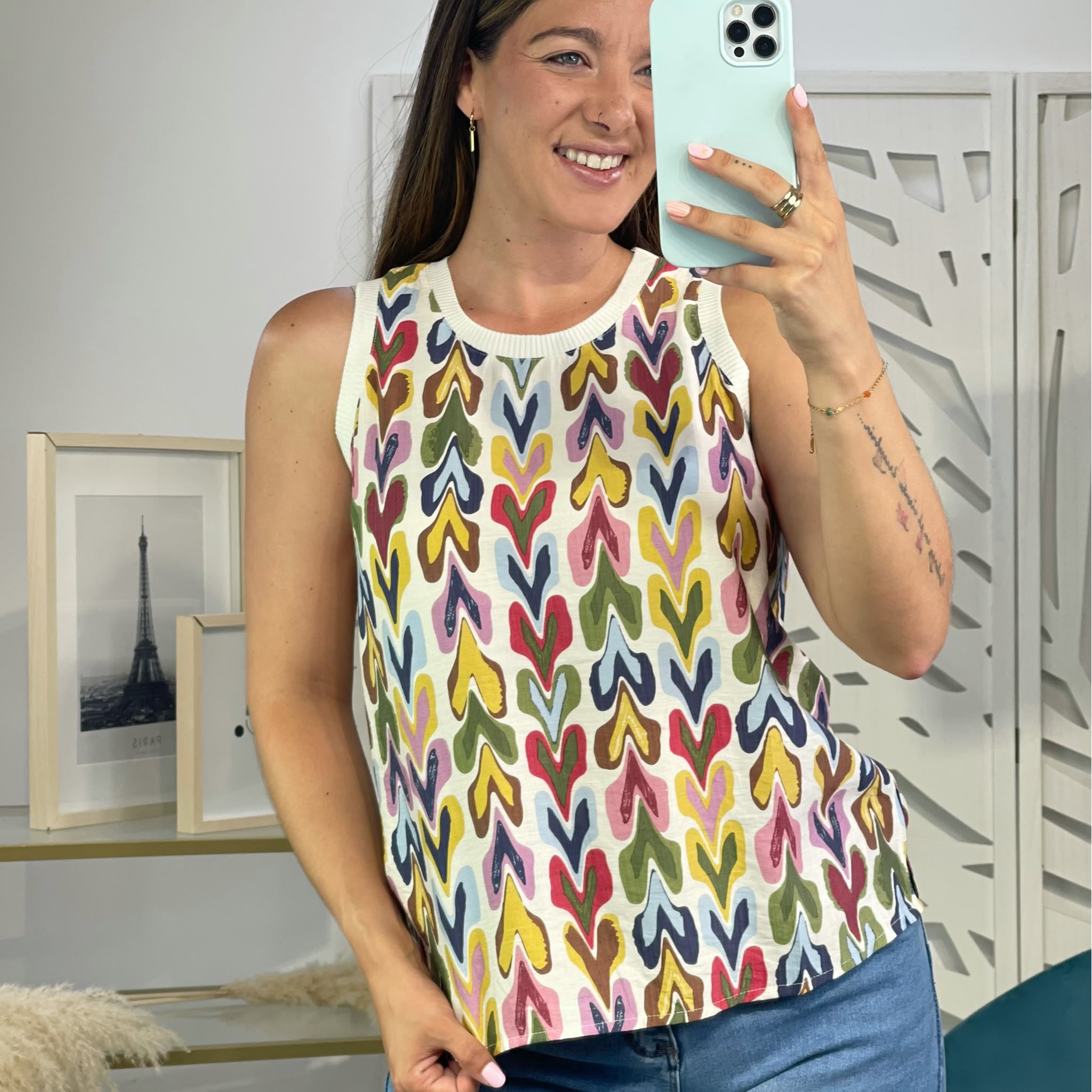 Blusa Estampada Corazones