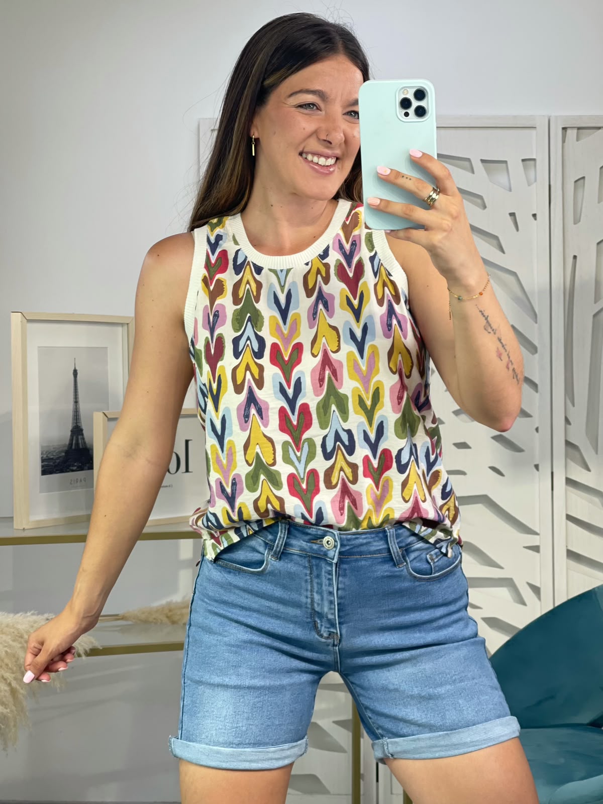Blusa Estampada Corazones - Imagen 3