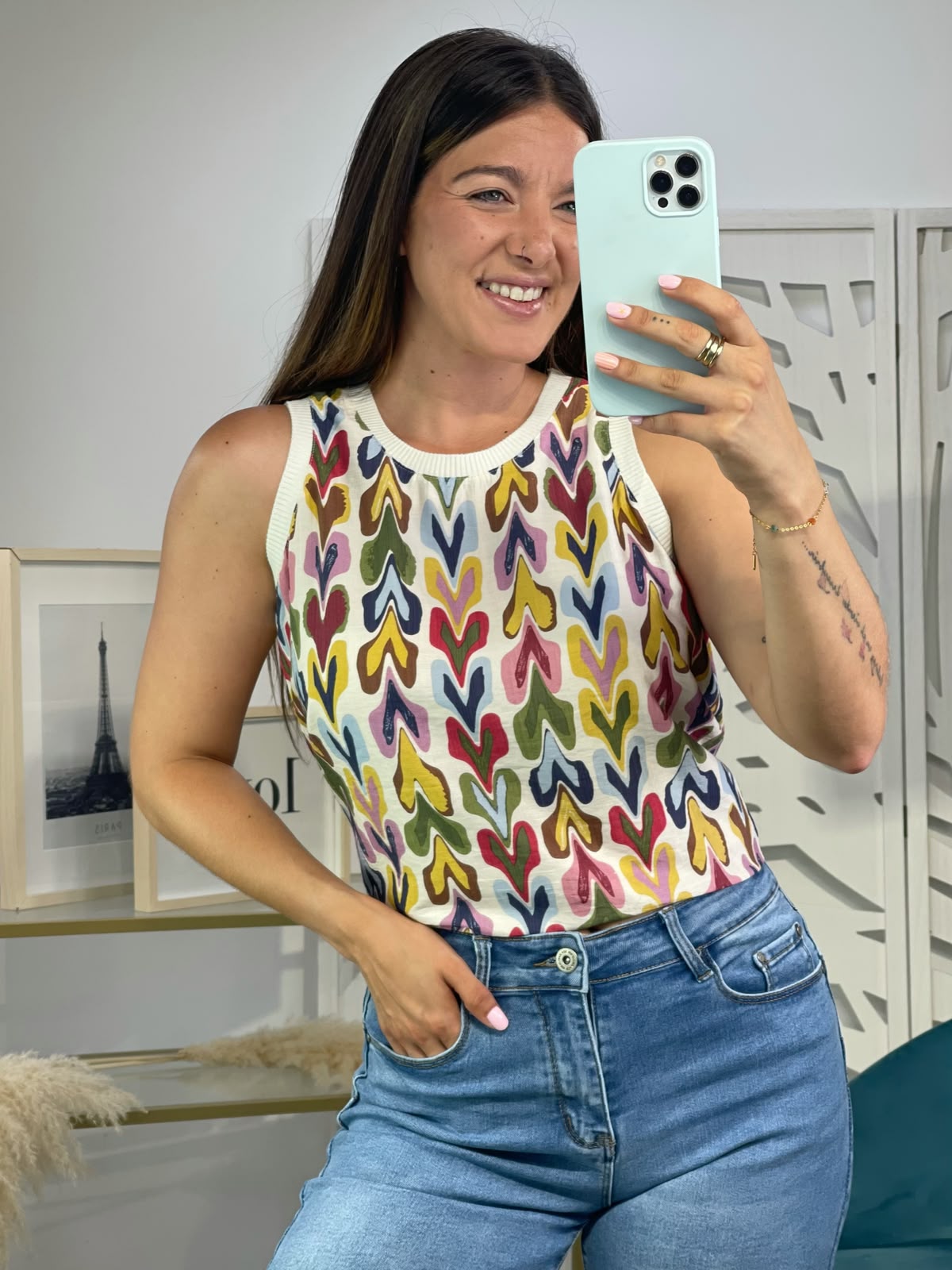 Blusa Estampada Corazones - Imagen 2