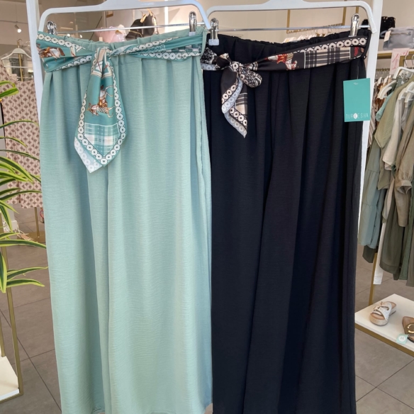 Pantalón Fluido + Cinturón (Tallas Grandes)
