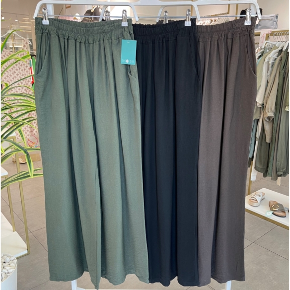 Pantalón Básico Ancho (Tallas Grandes)