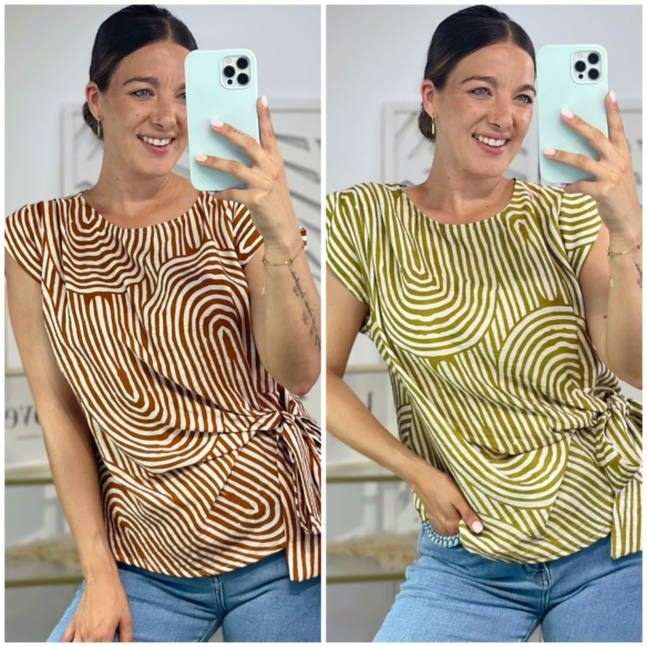 Blusa Rayas Ondas Lazada Lateral