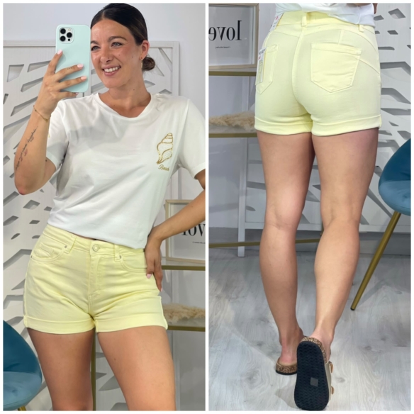 Pantalón Corto Ana - Amarillo