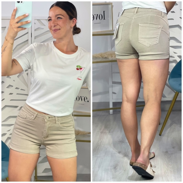 Pantalón Corto Ana - Beige