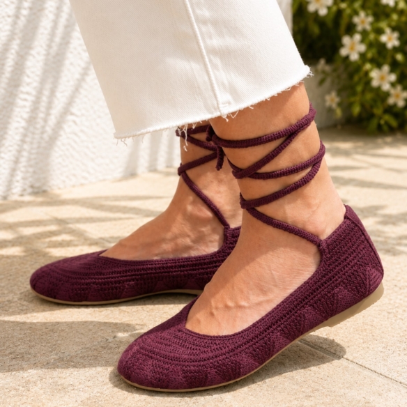 Bailarina Crochet Lisa - Granate