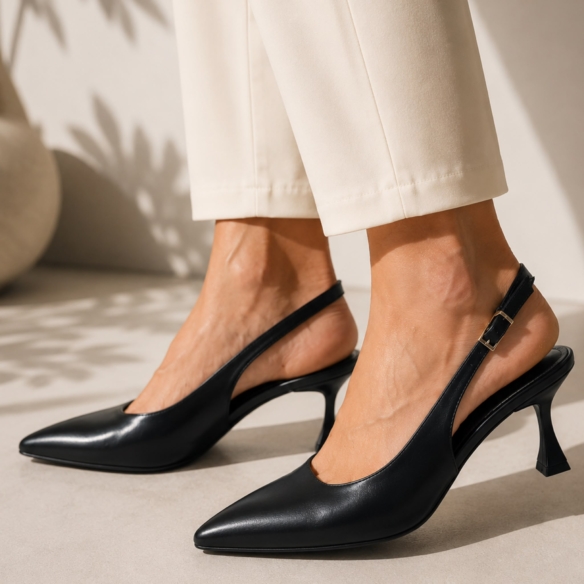 Zapato Puntera Destalonado - Negro
