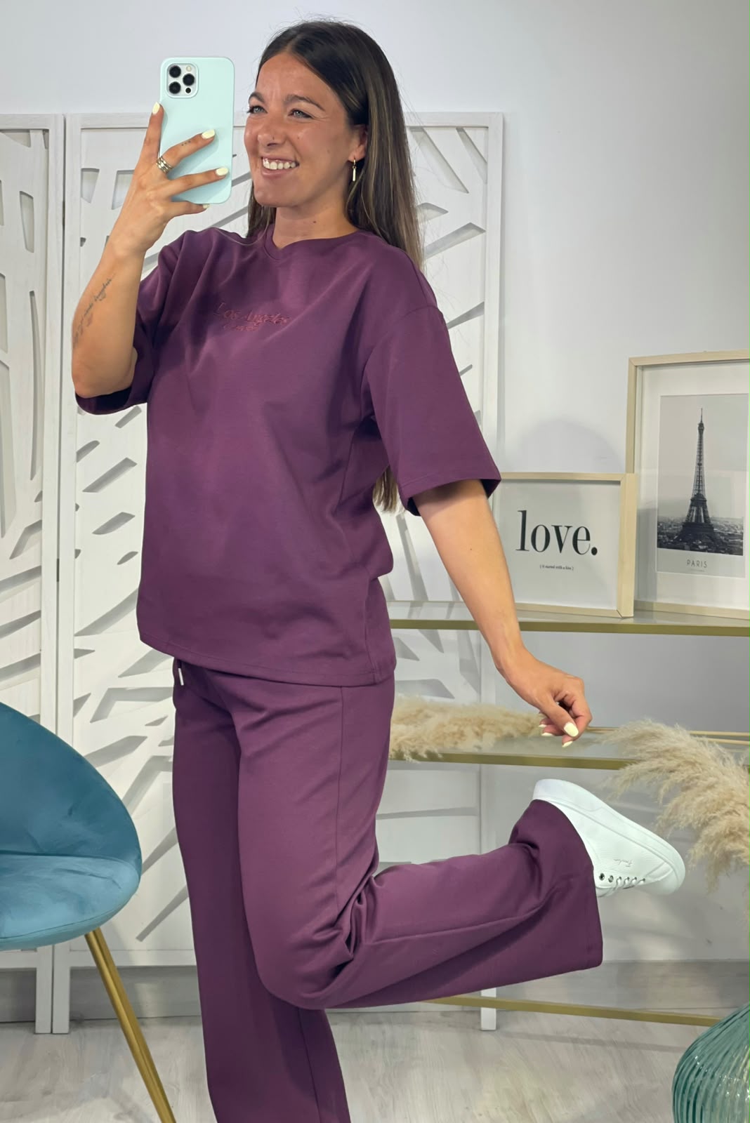 Conjunto Chandal Los Ángeles - Granate - Imagen 4