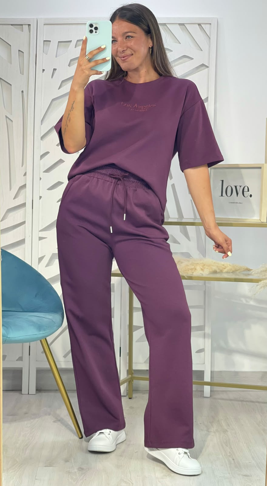 Conjunto Chandal Los Ángeles - Granate - Imagen 2