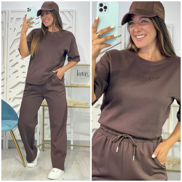 Conjunto Chandal Los Ángeles - Marrón