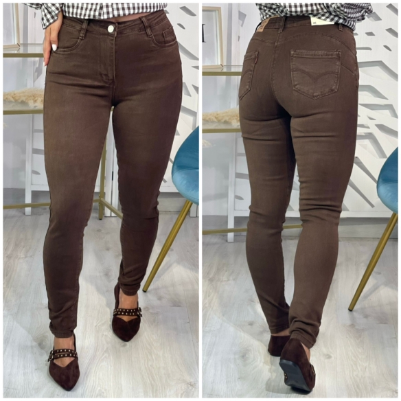 Pantalón Pitillo Otoño (Tallas de la 34 hasta 48) - Marrón