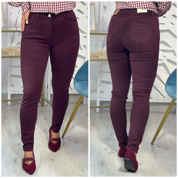 Pantalón Pitillo Otoño (Tallas de la 34 hasta 48) - Granate