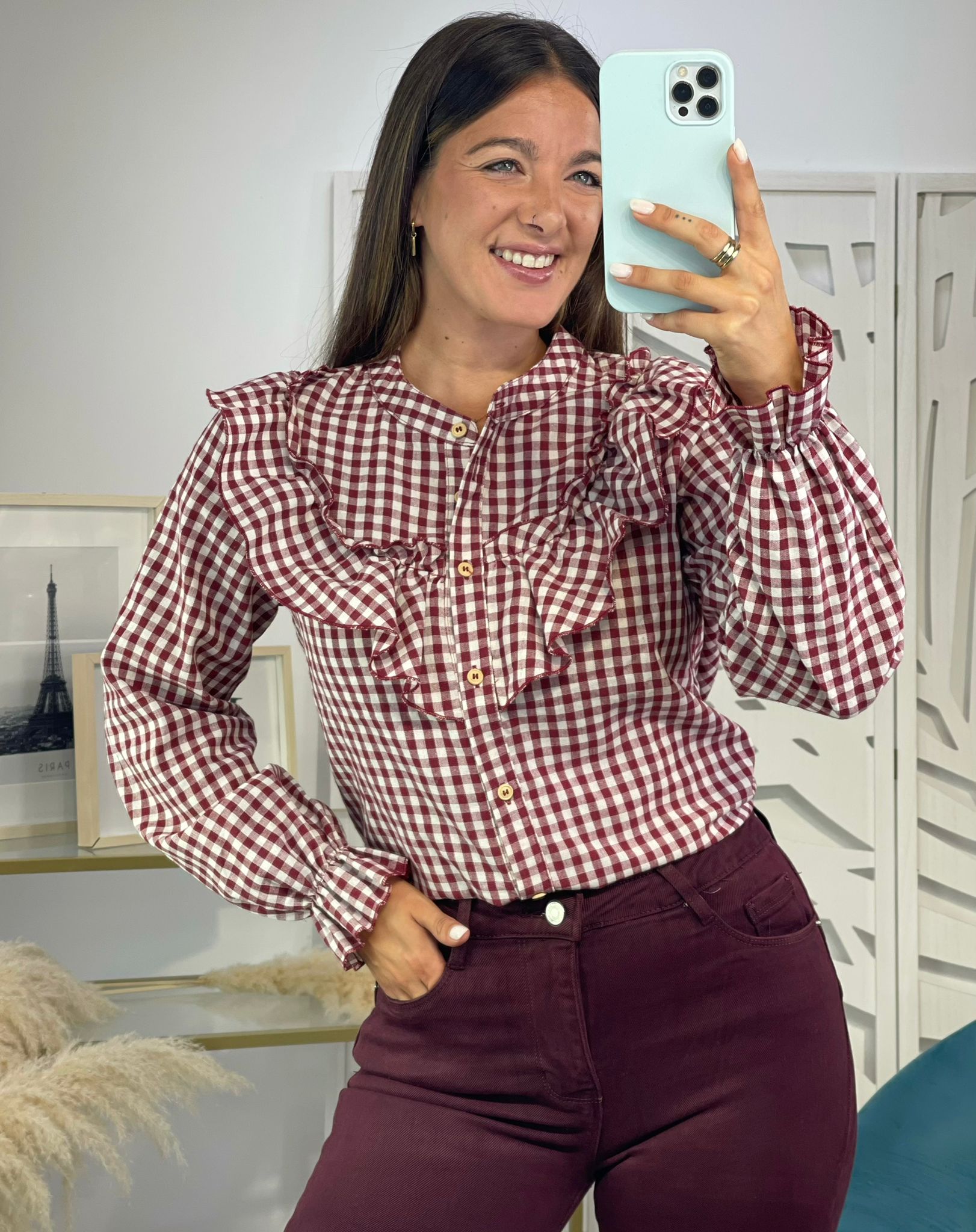 Camisa Vichy Volantes - Imagen 5