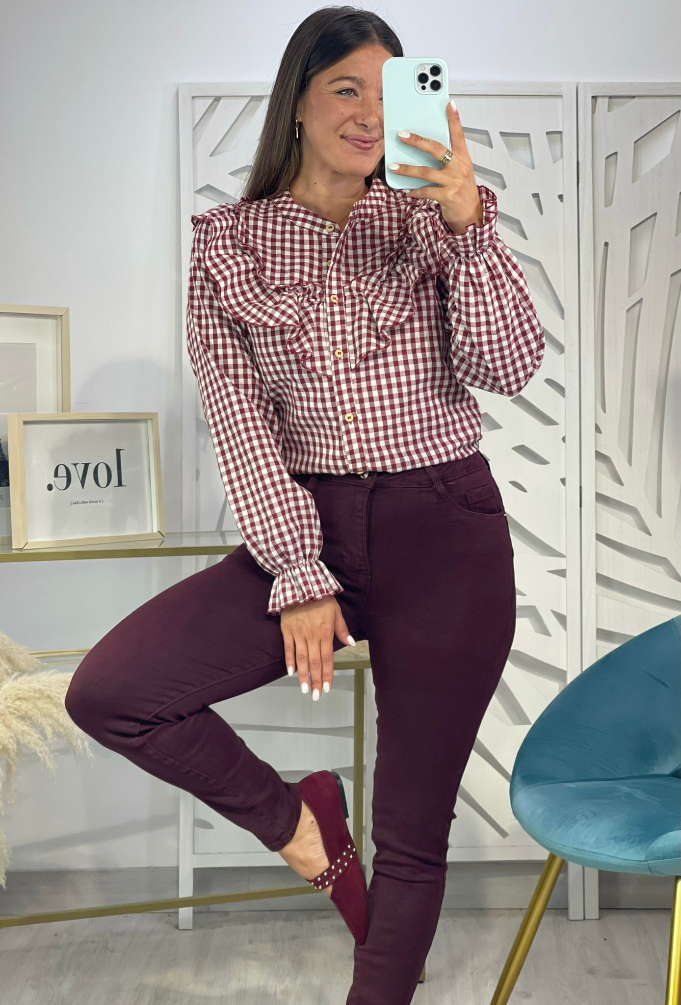 Camisa Vichy Volantes - Imagen 7