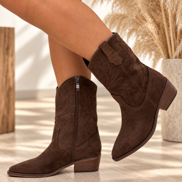 Bota Cowboy Valeria - Marrón