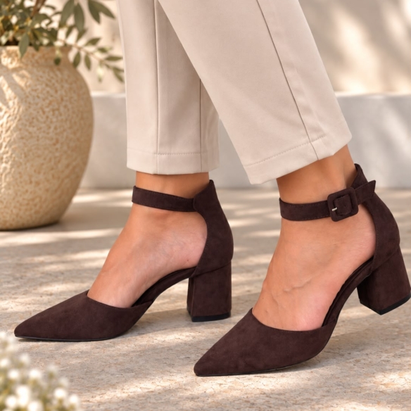 Zapato Antelina Pulsera - Marrón