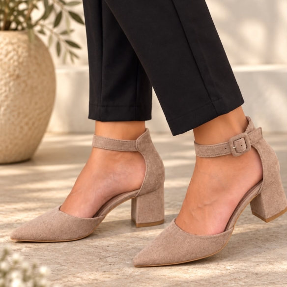 Zapato Antelina Pulsera - Taupe