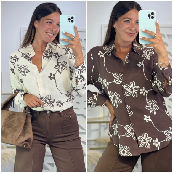 Camisa Flores Alba