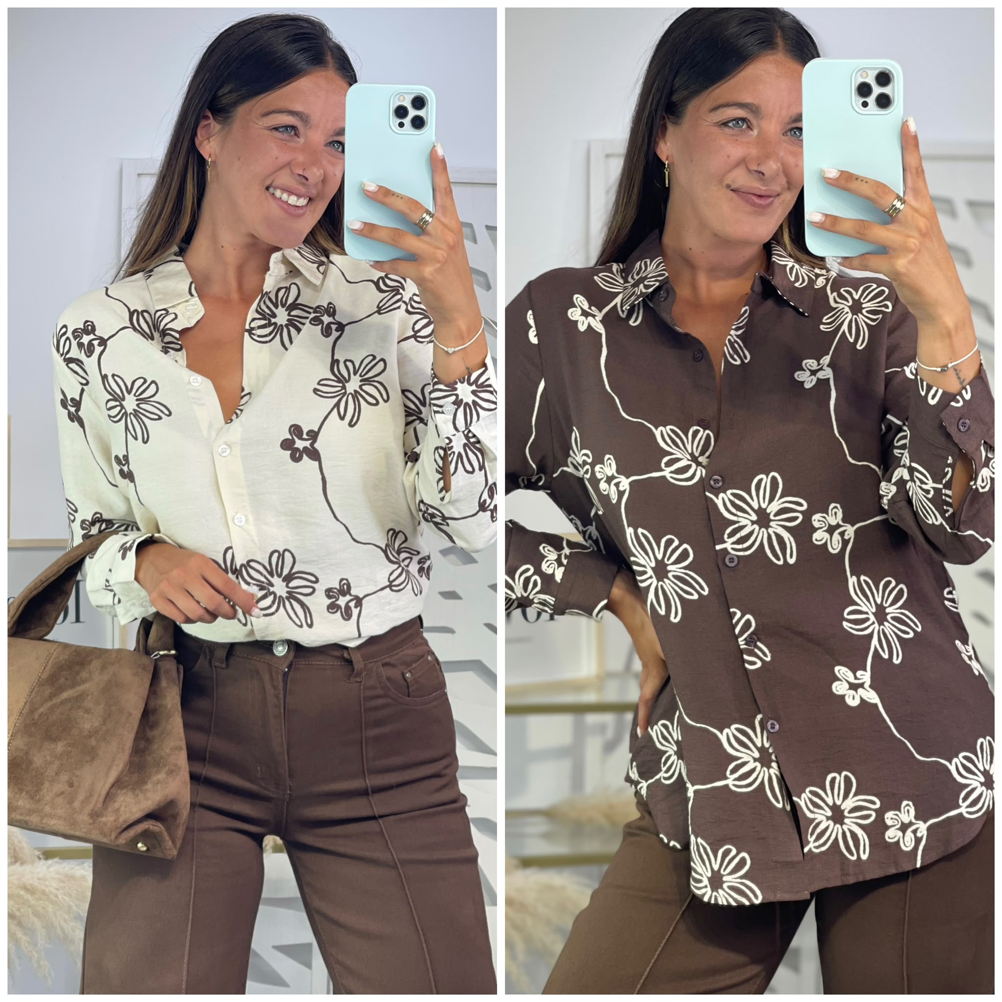 Camisa Flores Alba